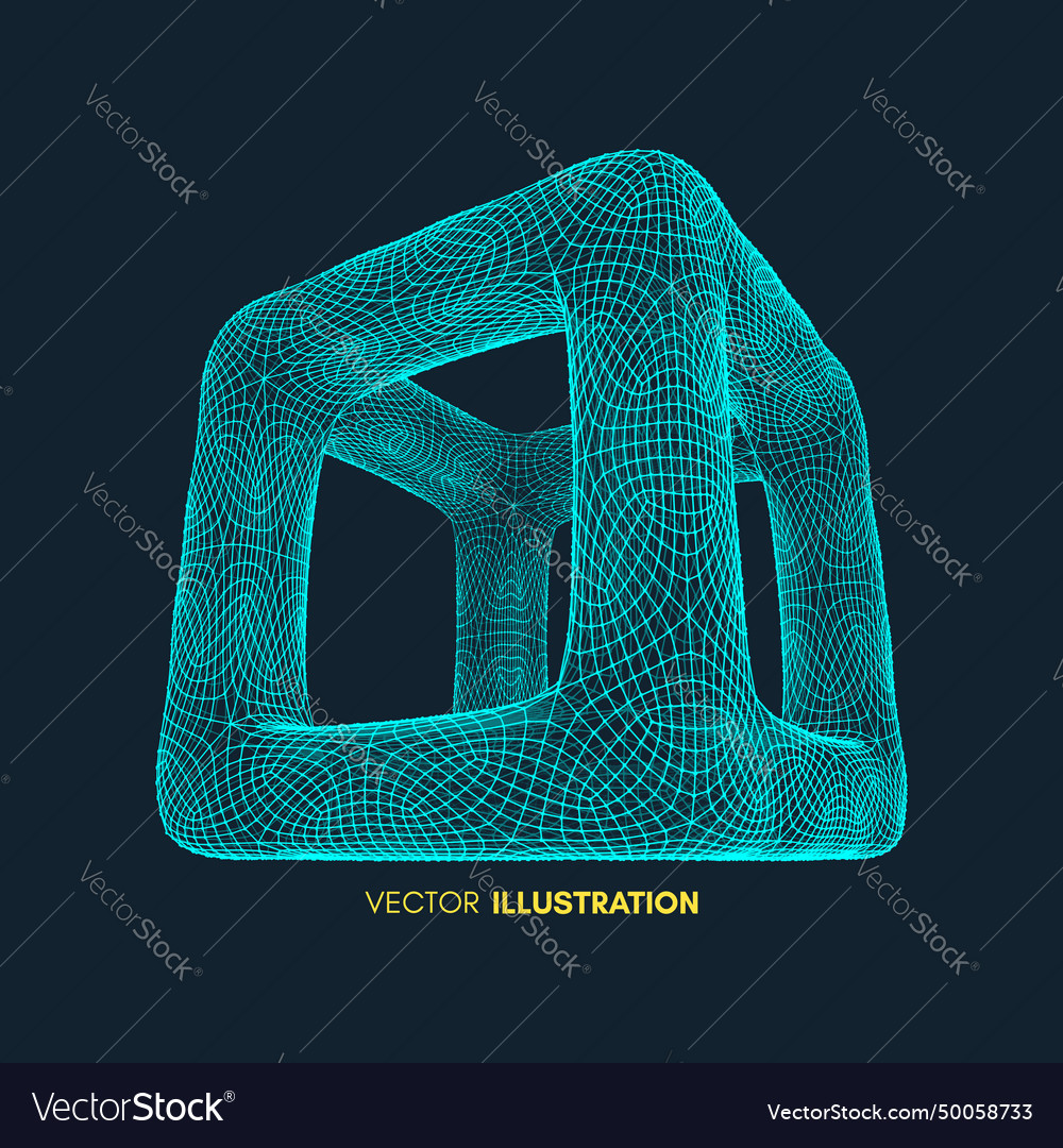 Cube connection structure 3d grid design