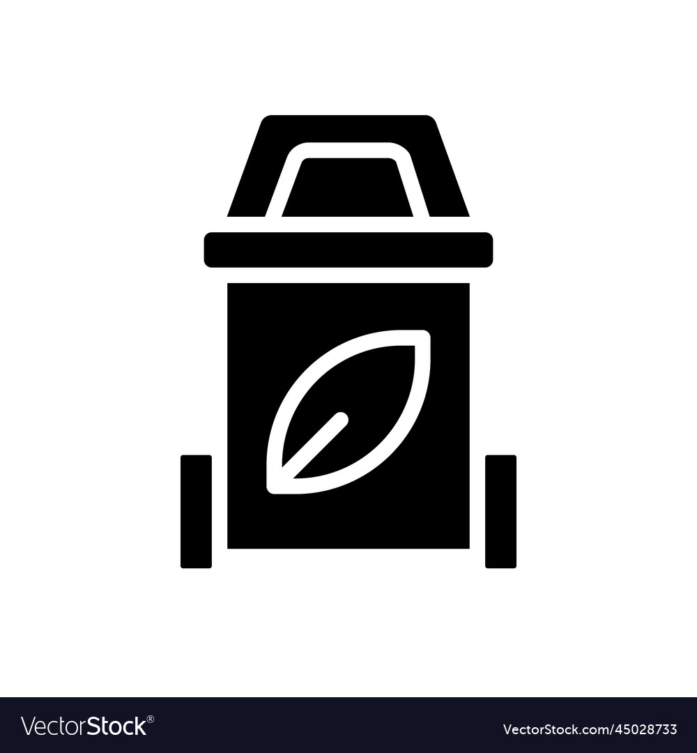 Garbage sorting black glyph icon vector image Garbage sorting black glyph icon