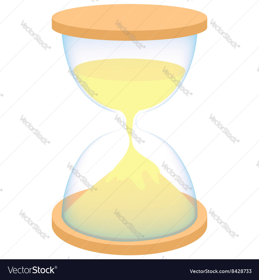 Hourglass Icon In Cartoon Style Royalty Free Vector Image