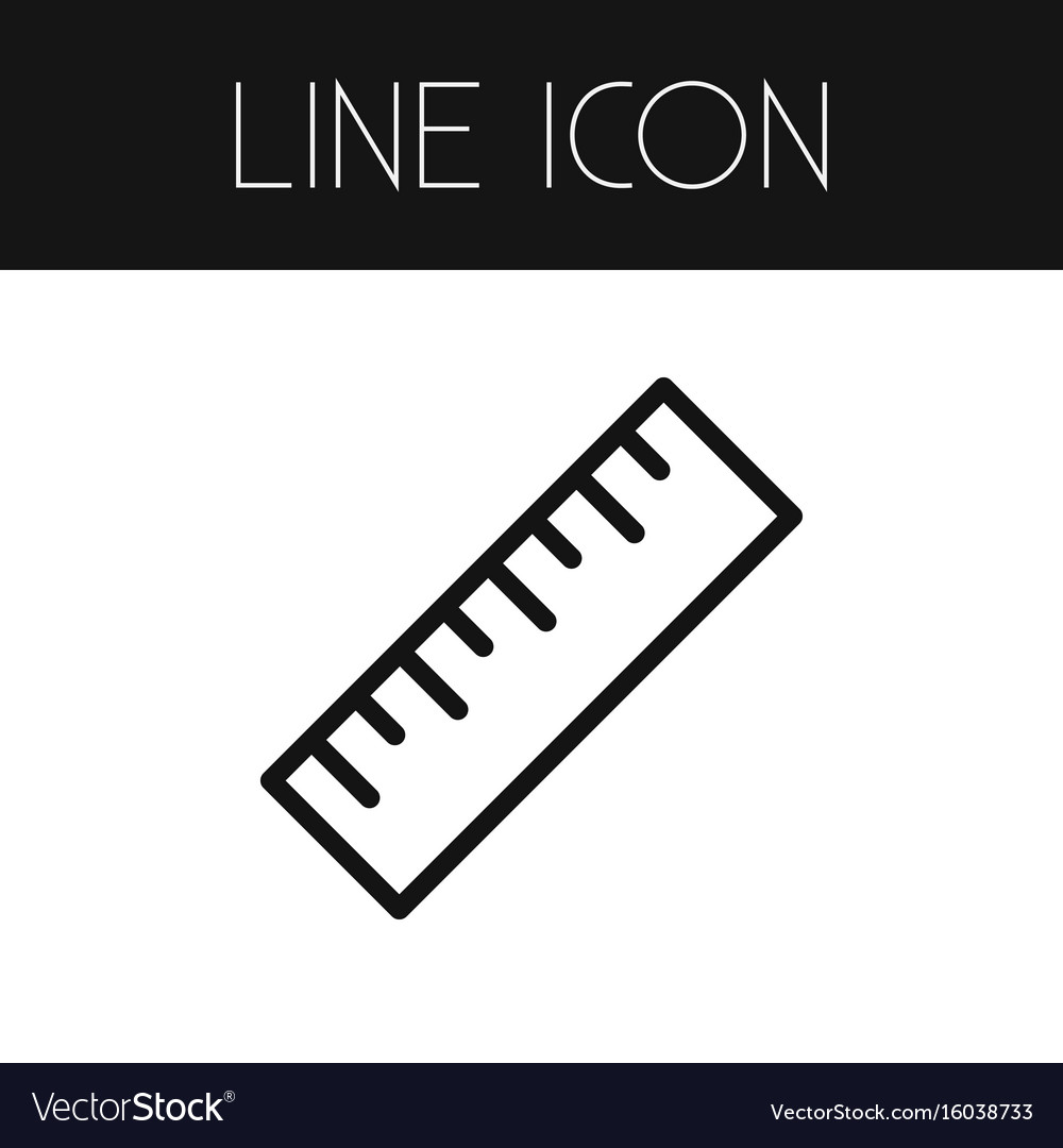 Isolated tool outline ruler element can