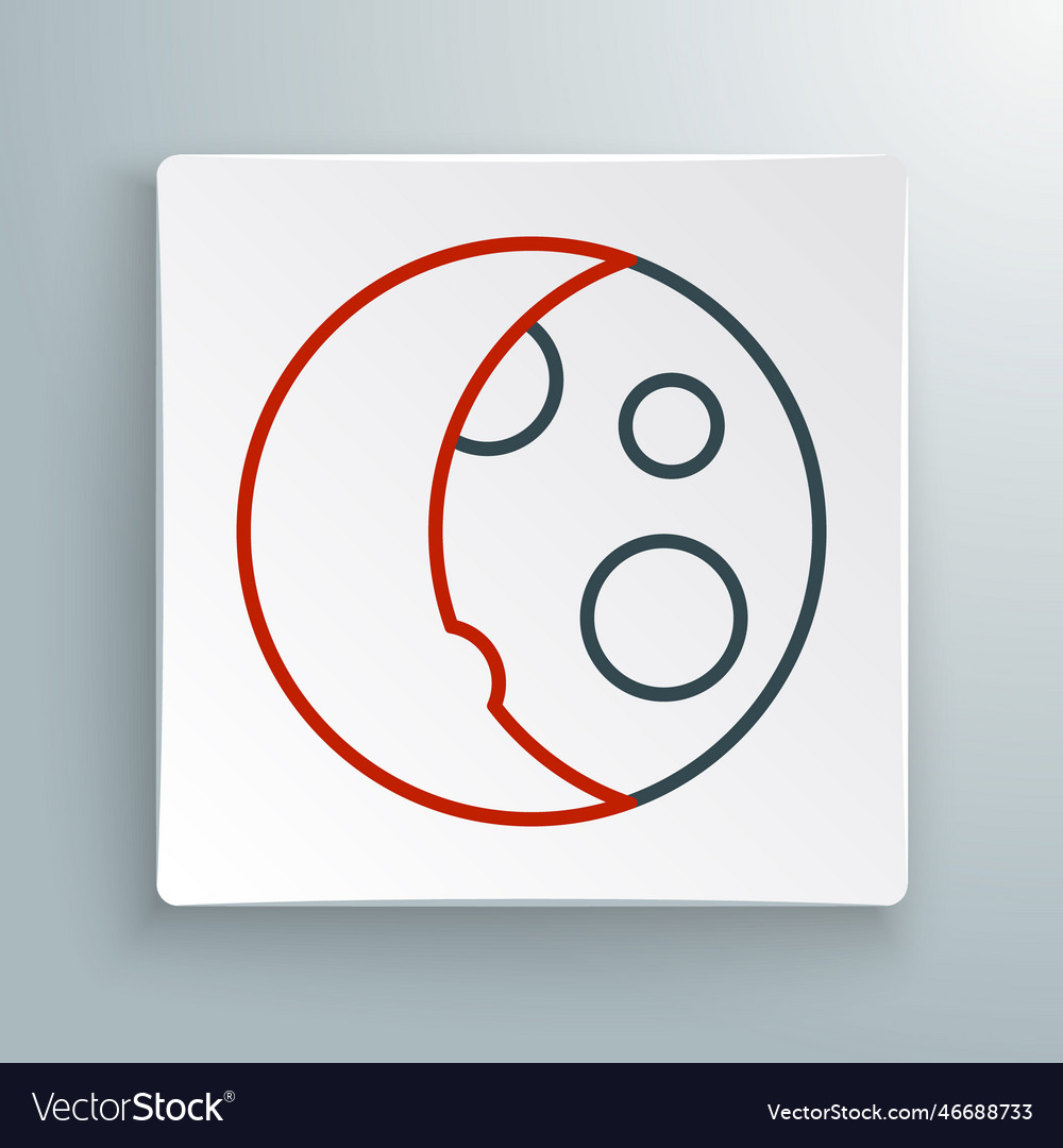 Line Moon Phases Icon Isolated On White Background Line Moon Phases Icon Isolated On White Background
