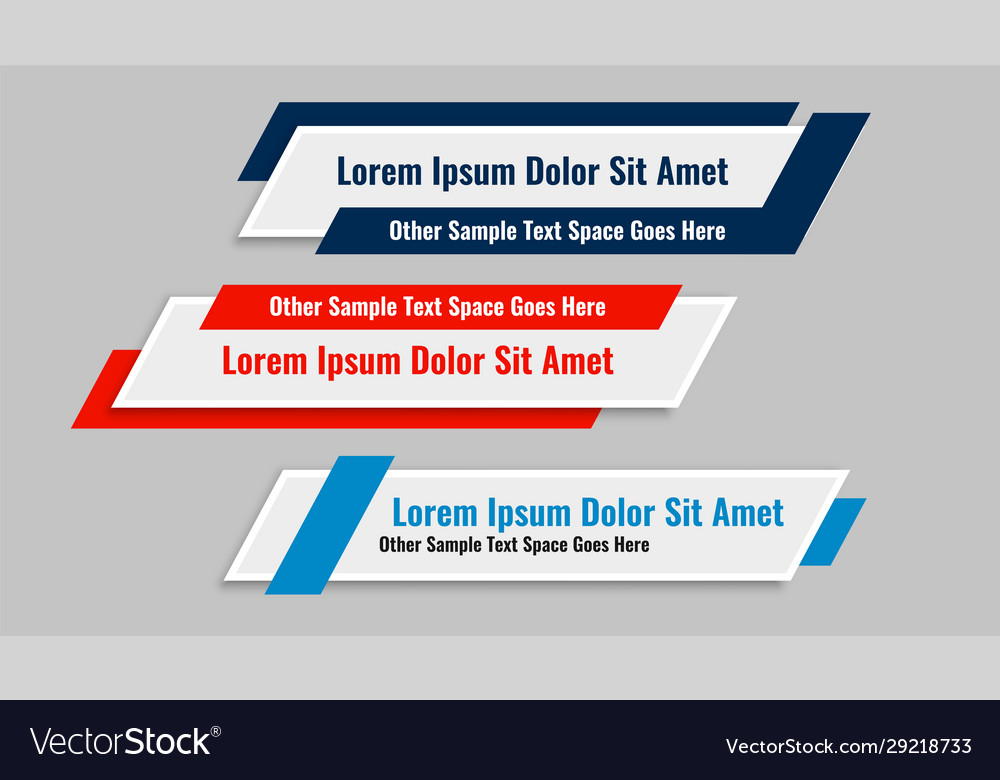 Moderne geometrische untere dritte Banner Set Design