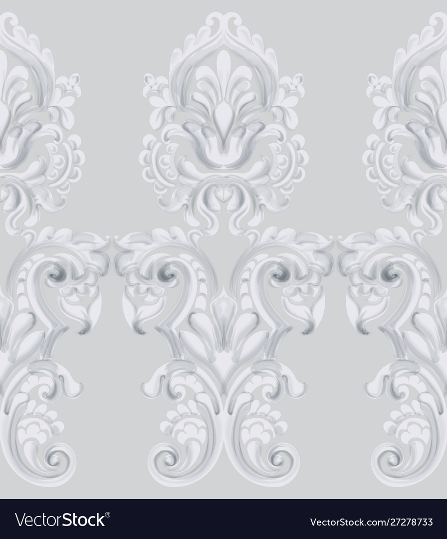 Rococo texture pattern vector image Rococo texture pattern