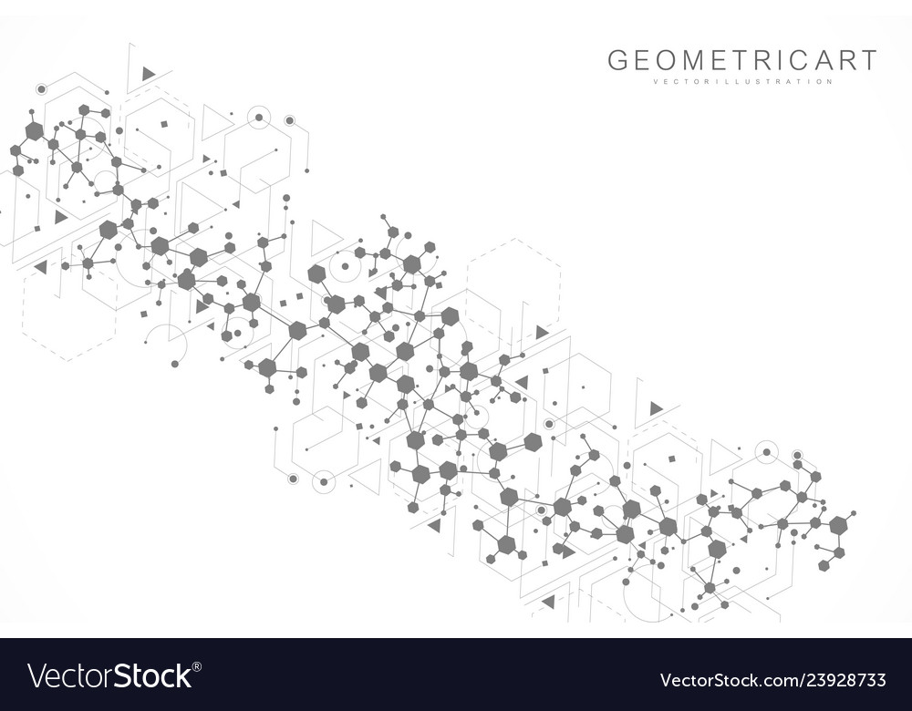 Science network pattern connecting lines and dots vector image Science network pattern connecting lines and dots