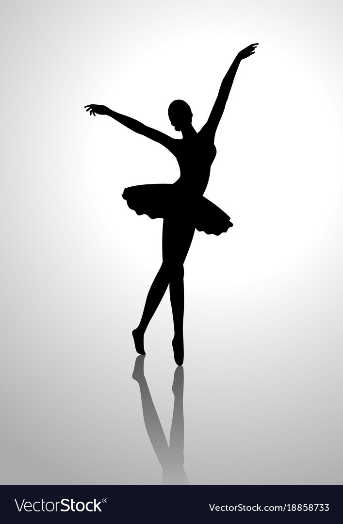 Download Silhouette of a ballerina Royalty Free Vector Image