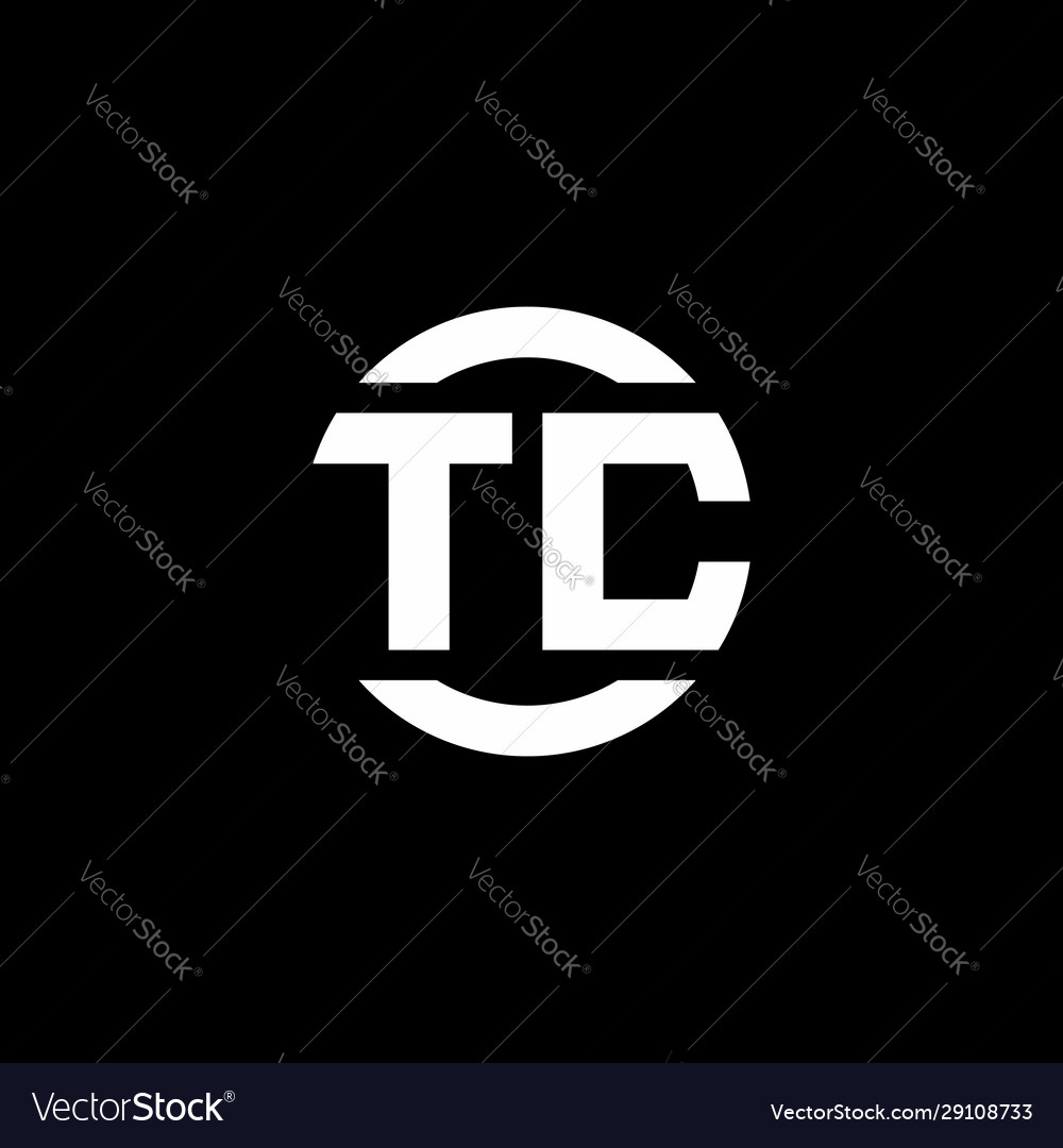 Tc logo monogram isolated on circle element