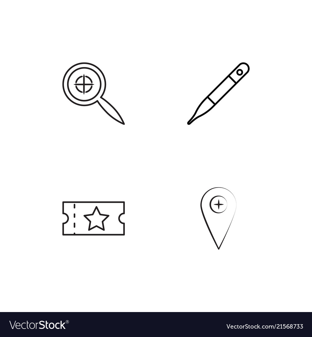 Time linear icons set simple outline