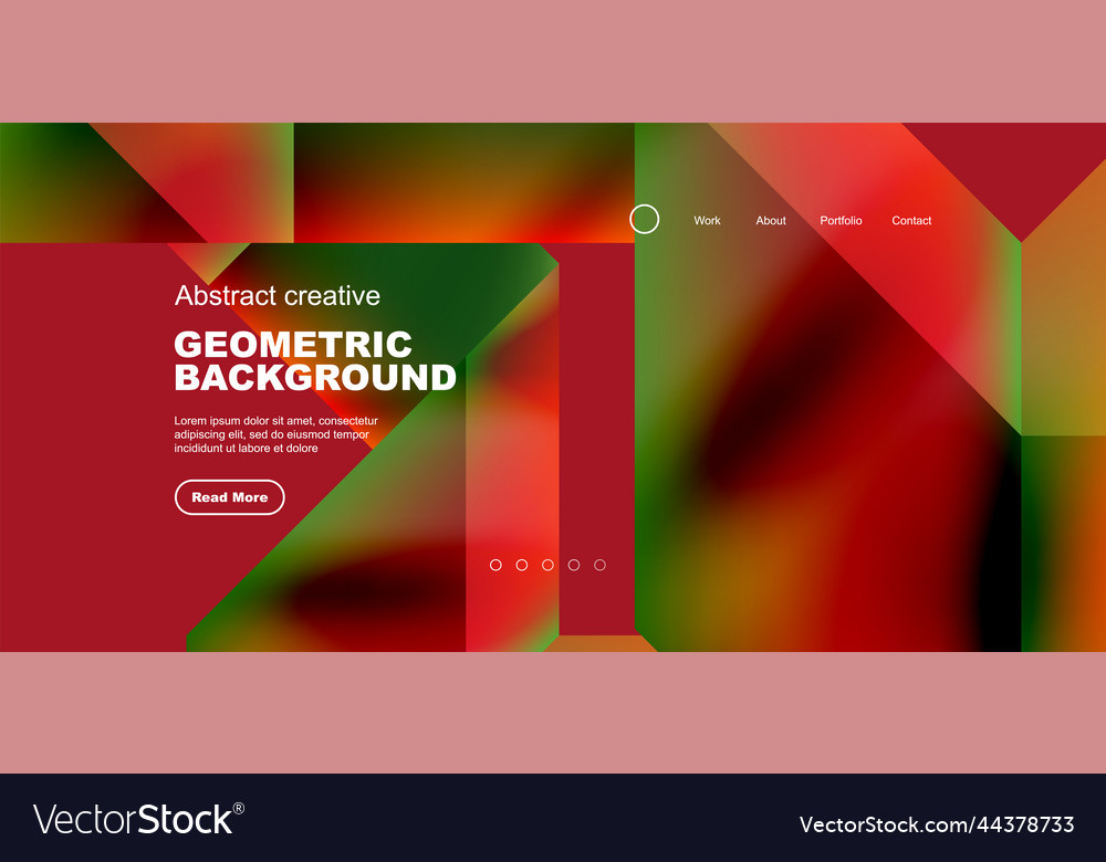 Triangles with fluid gradients abstract landing vector image Triangles with fluid gradients abstract landing