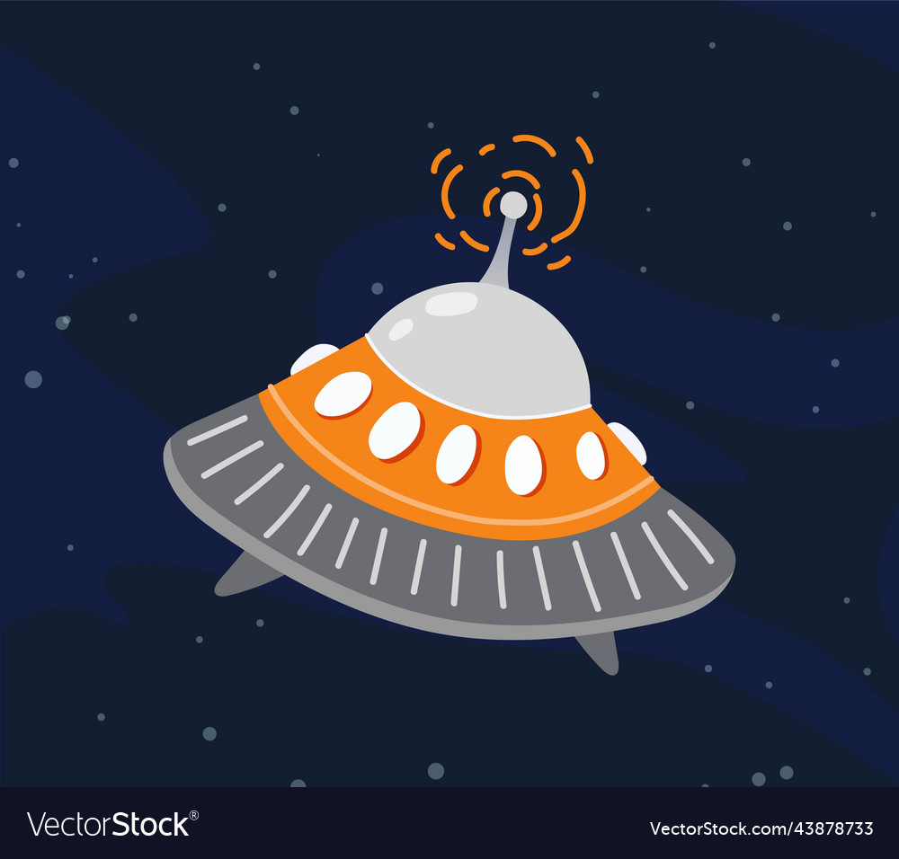 Unknown flying object in space Vector Image Unknown flying object in space