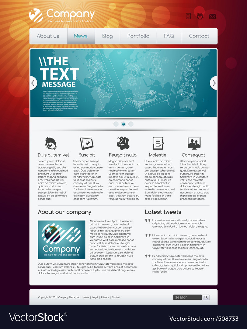 Website design template