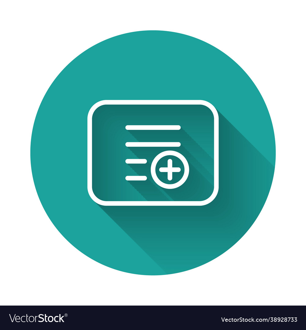 White line add to playlist icon isolated with long vector image White line add to playlist icon isolated with long