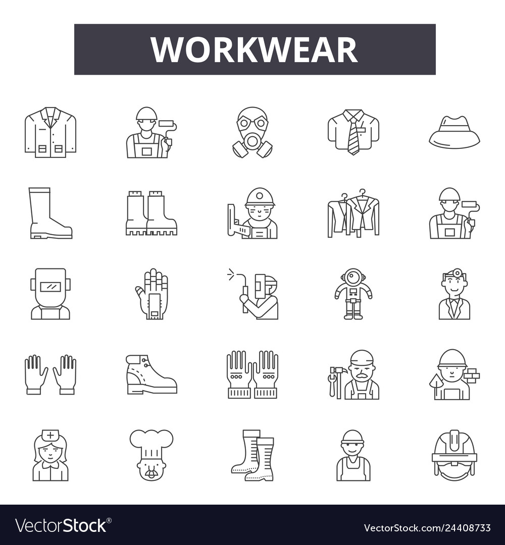 Workwear Line Icons Collection