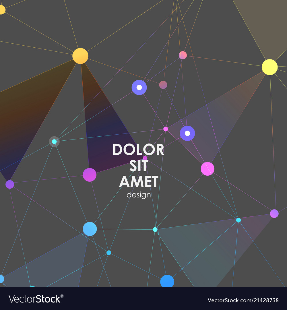 Abstract polygonal with connecting dots and lines vector image Abstract polygonal with connecting dots and lines