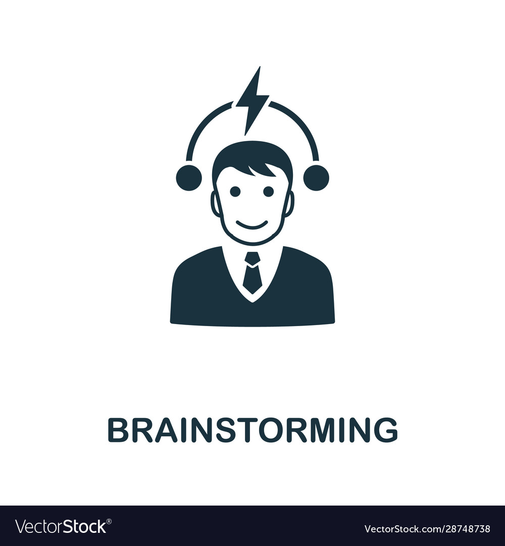 Brainstorming icon simple element from design