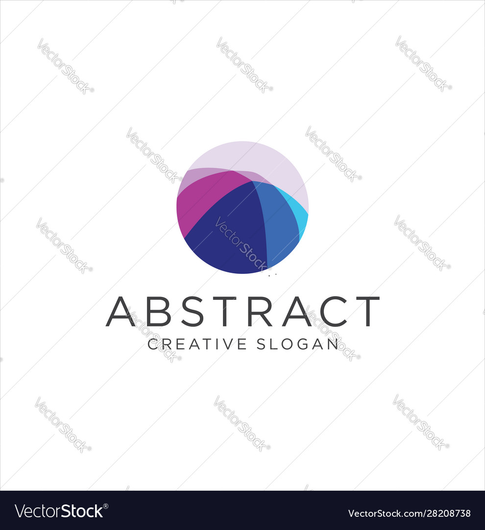 Circle abstract logo template Royalty Free Vector Image