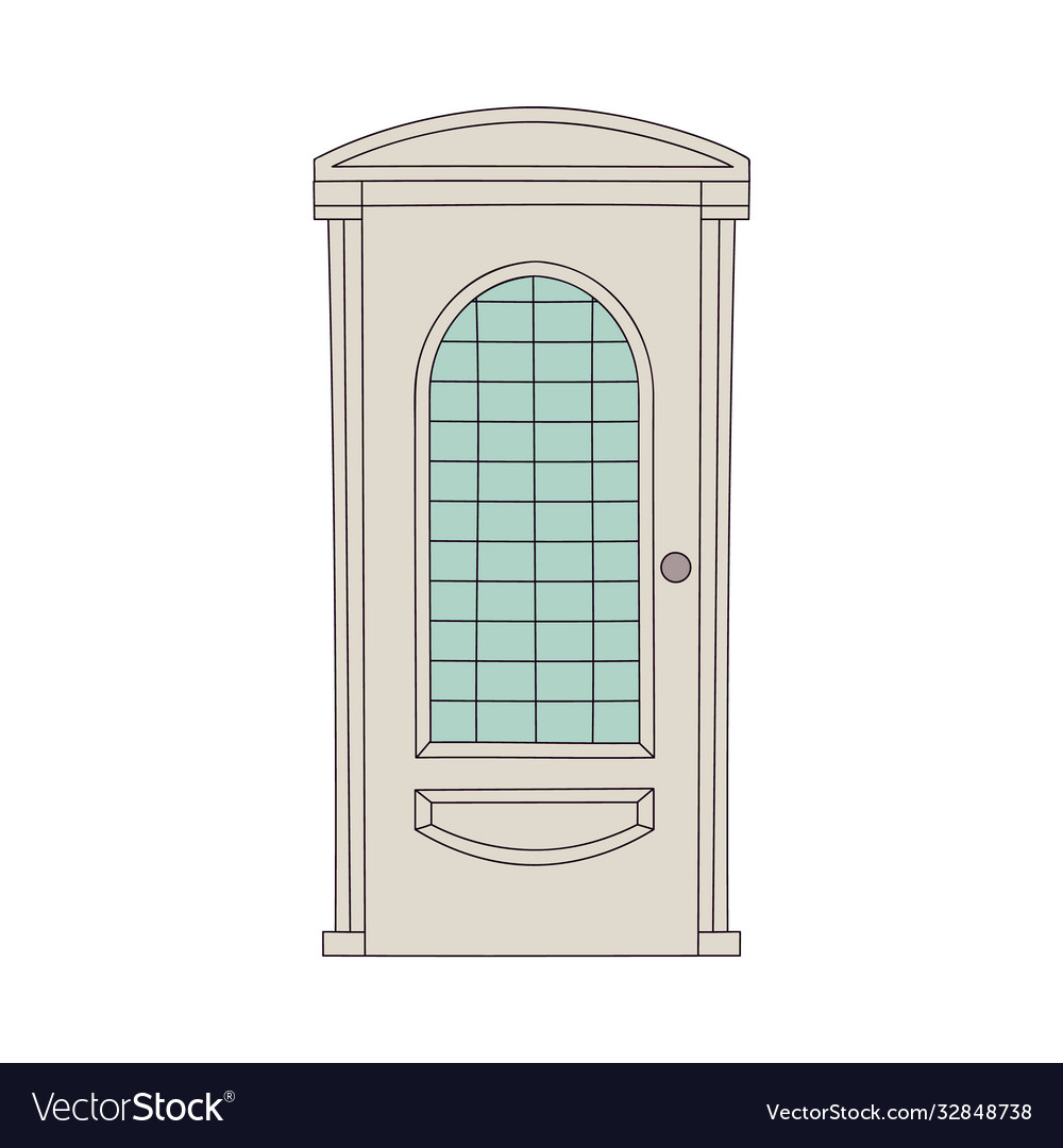 Classic door design with vintage frame classical