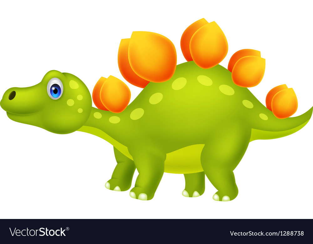 Cute Stegosaurus Cartoon Dinosaur