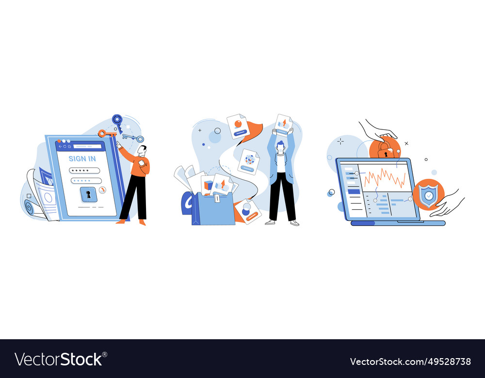 Database security is essential Royalty Free Vector Image