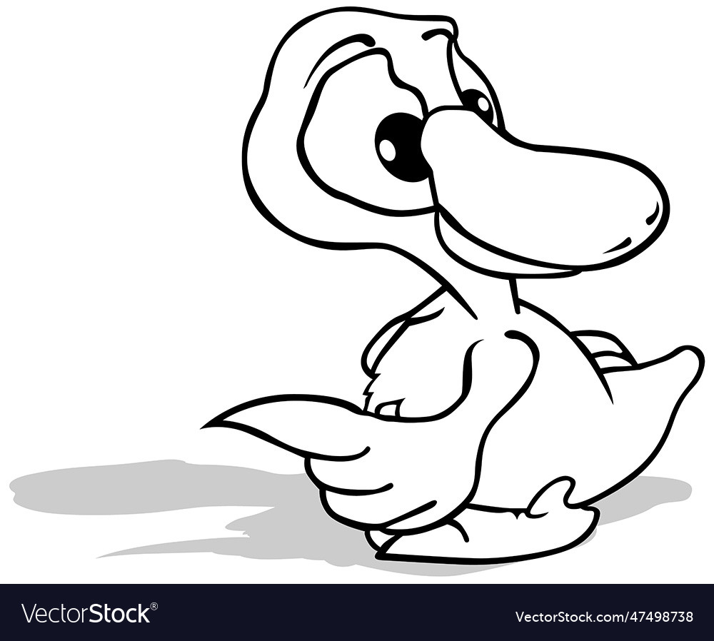 Drawing of a cute duckling