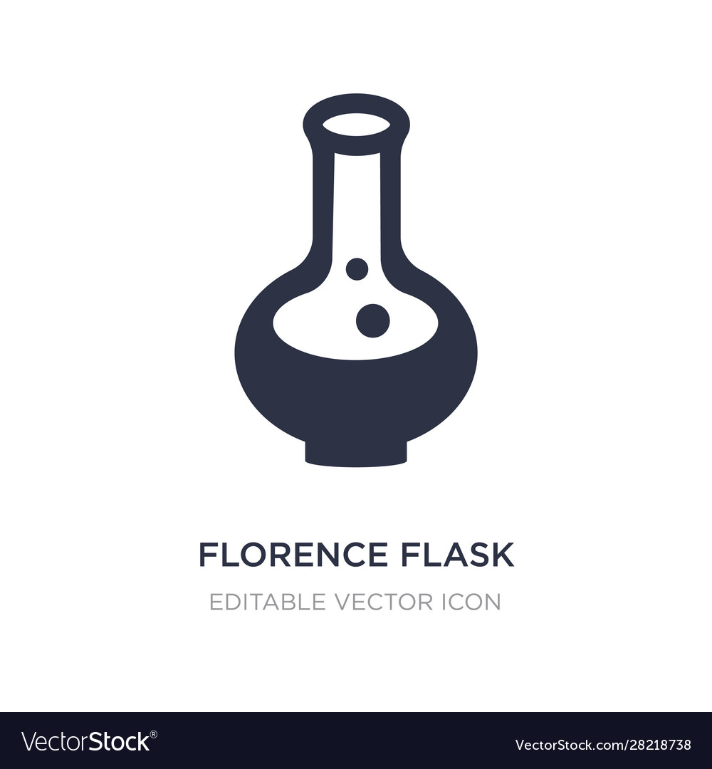 Florence flask icon on white background simple Vector Image Florence flask icon on white background simple