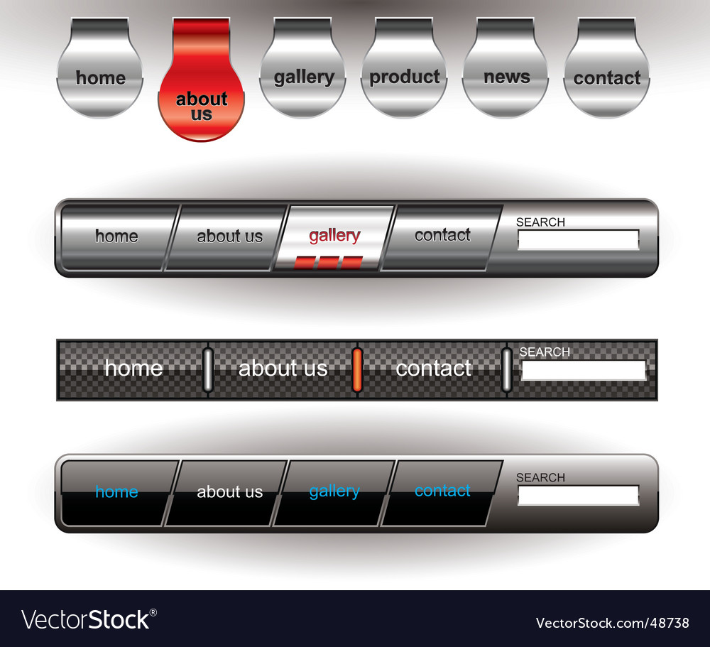 Metallic Website Buttons