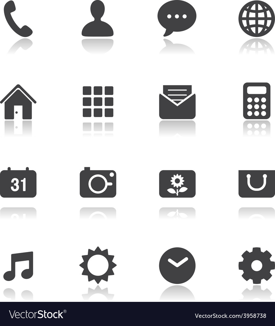 Mobile phone icons for application