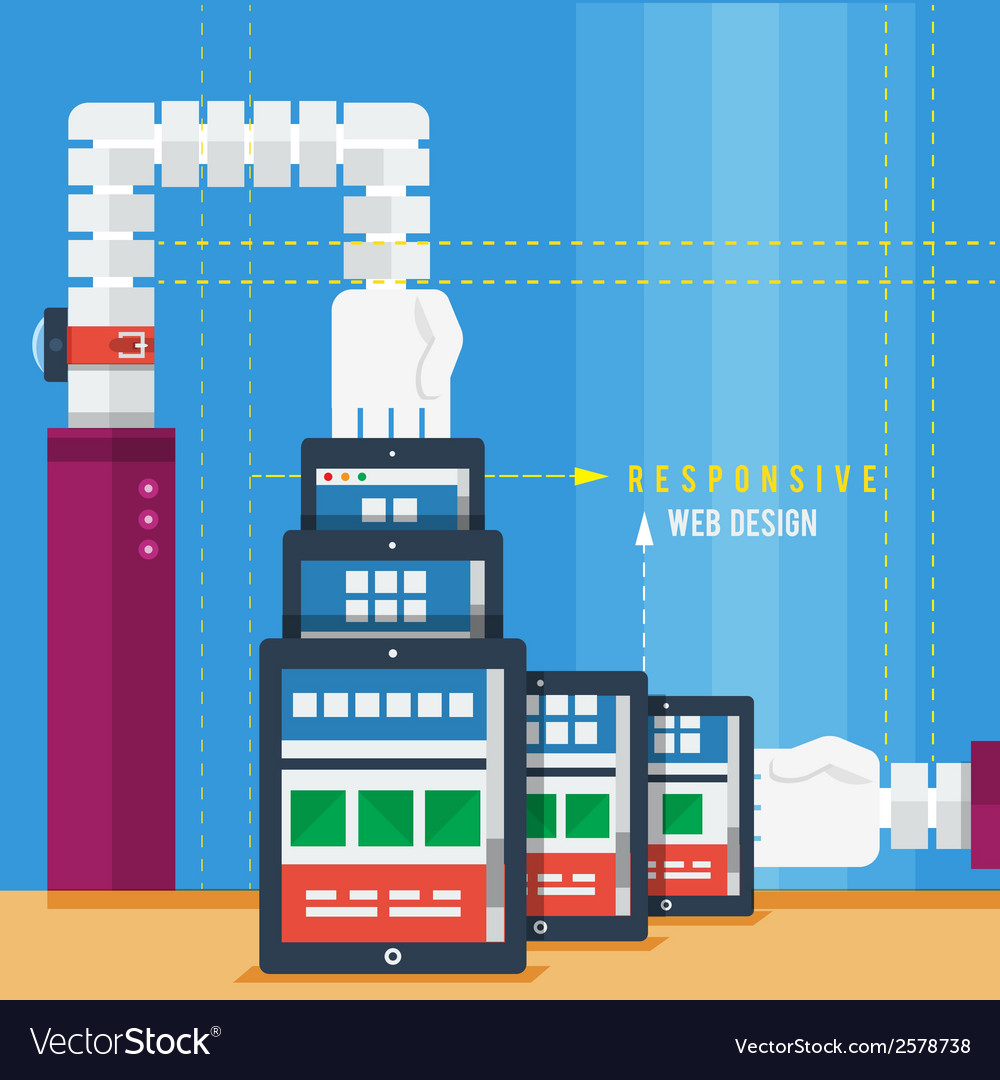 Responsive web design concept