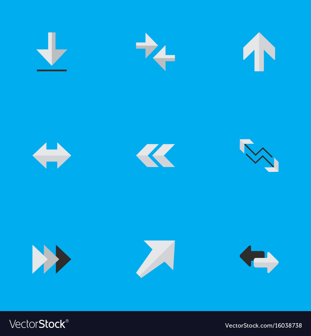 Set of simple indicator icons
