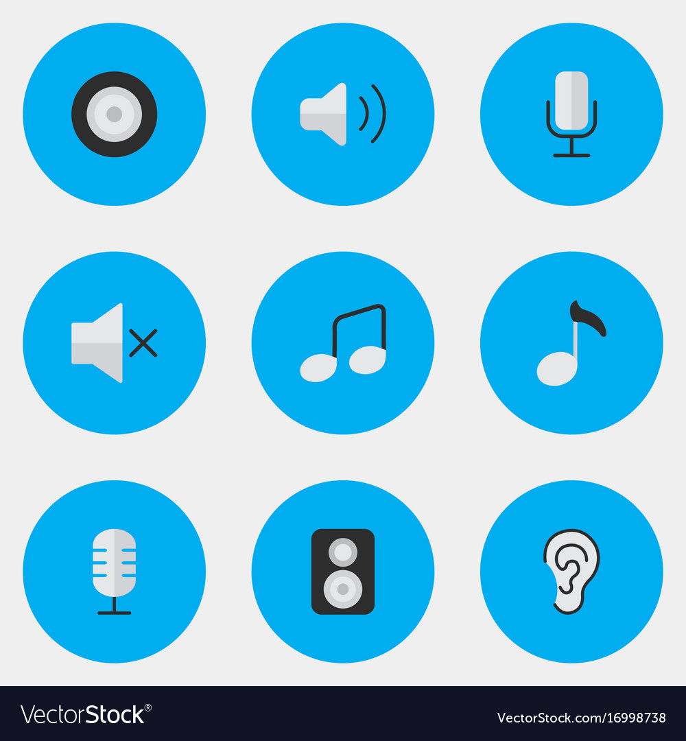 Set of simple sound icons