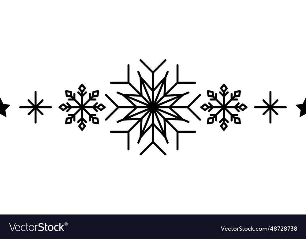 Snowflake frame element winter vector image Snowflake frame element winter