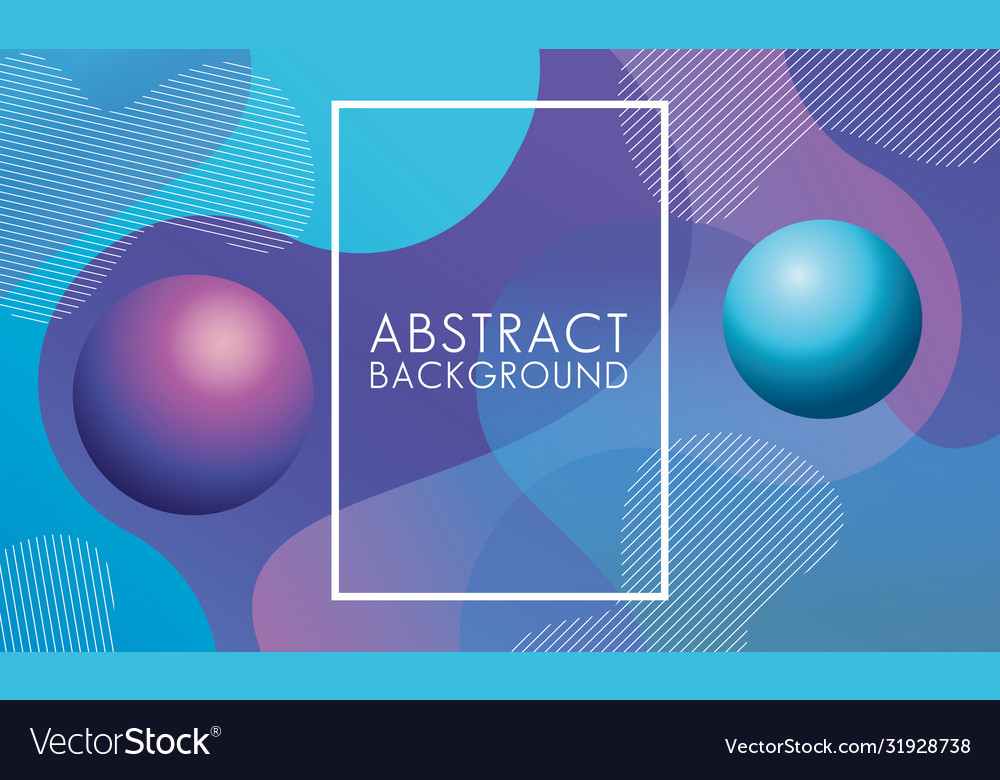 Vivid colors and fluids with square frame abstract