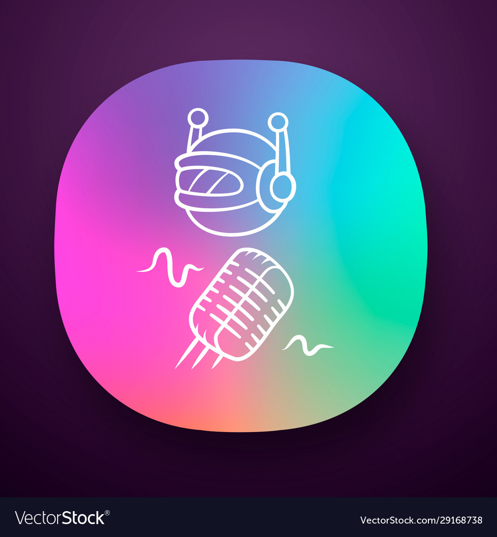 Voice bot app icon recognition voicebot vector image Voice bot app icon recognition voicebot