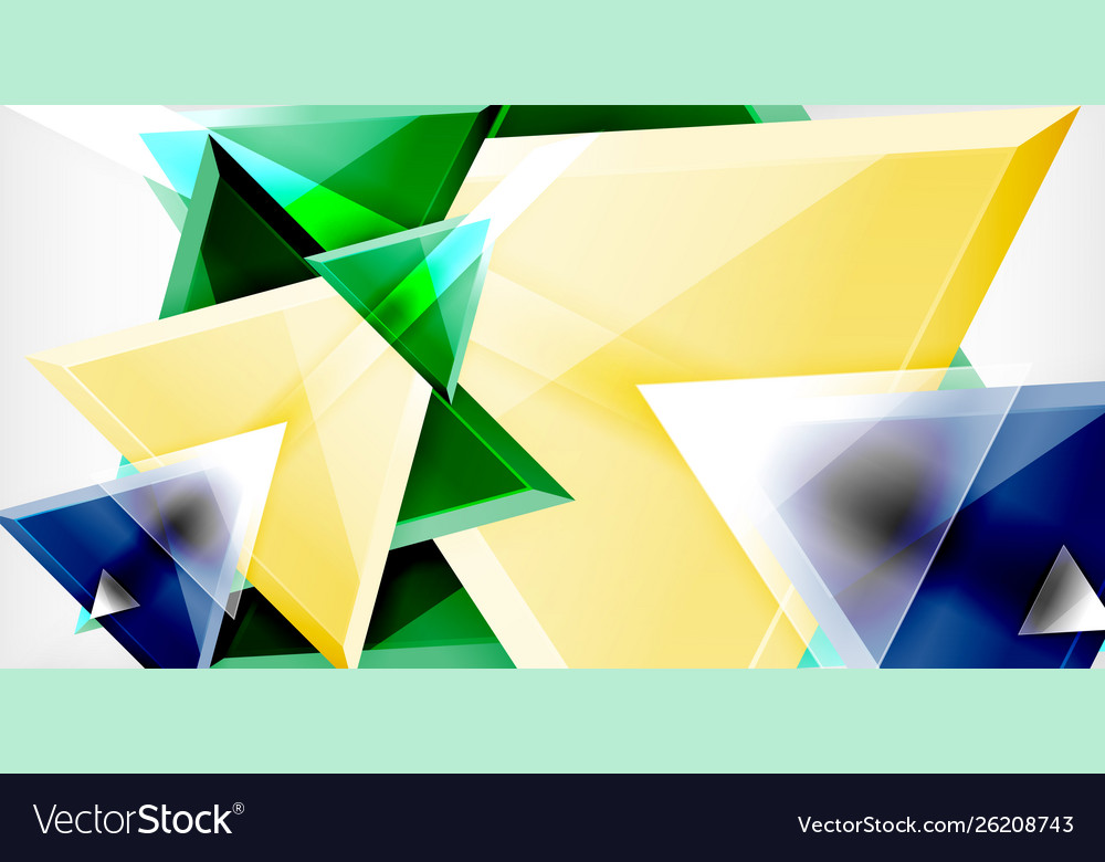 3d triangular minimal abstract background Vector Image