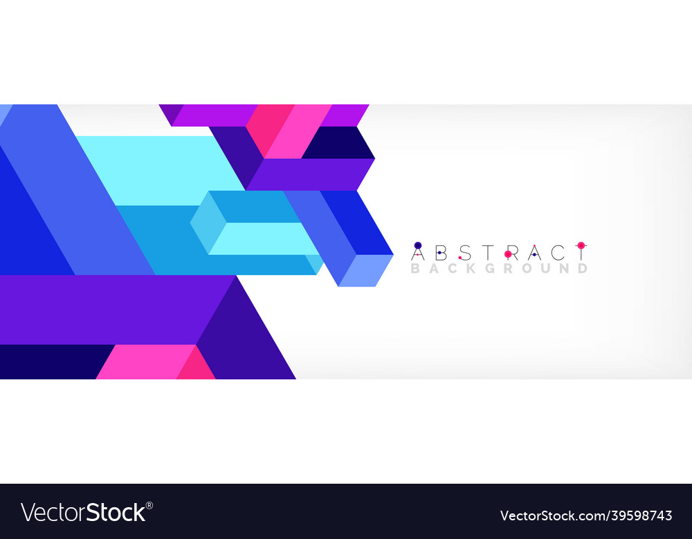 Abstract background 3d cubes cubic elements vector image Abstract background 3d cubes cubic elements