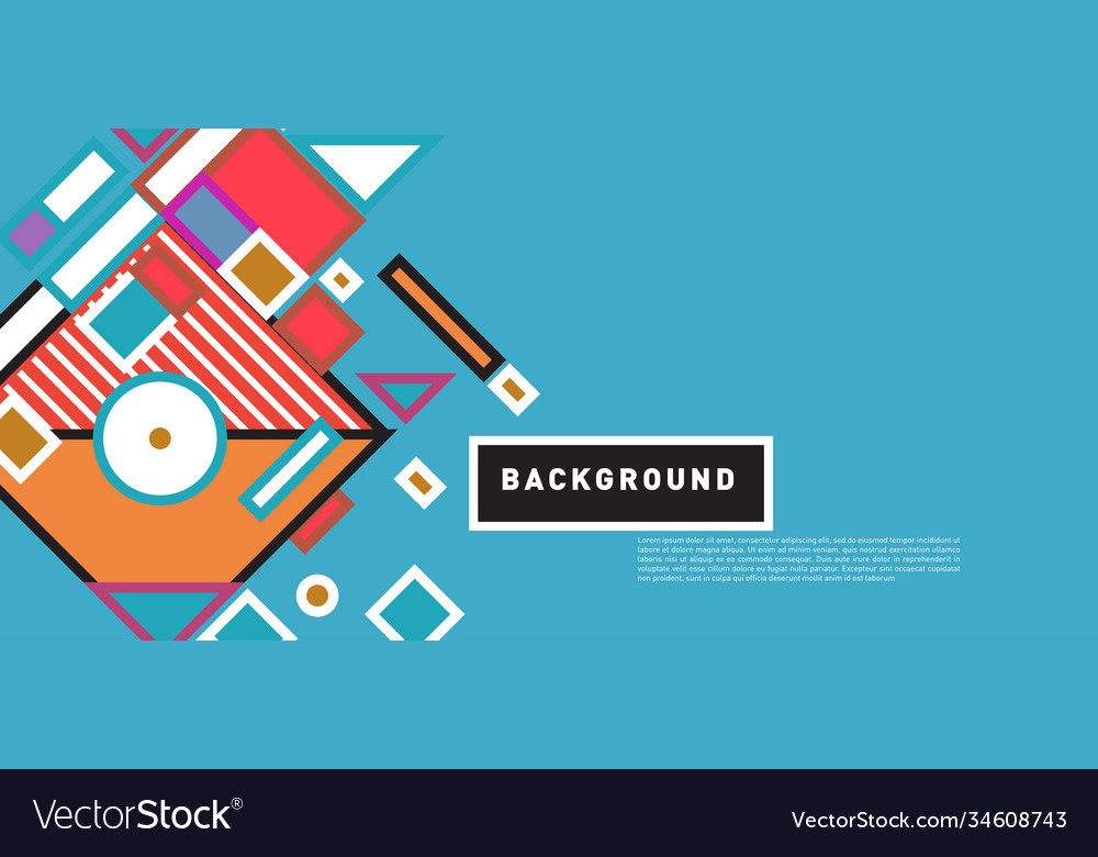 Abstract colorful rectangle background for banner Vector Image Abstract colorful rectangle background for banner