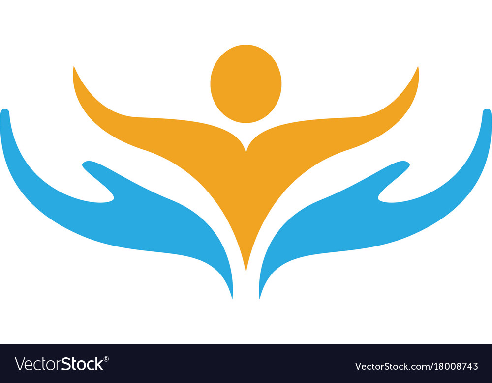 Adoption and community care logo Royalty Free Vector Image