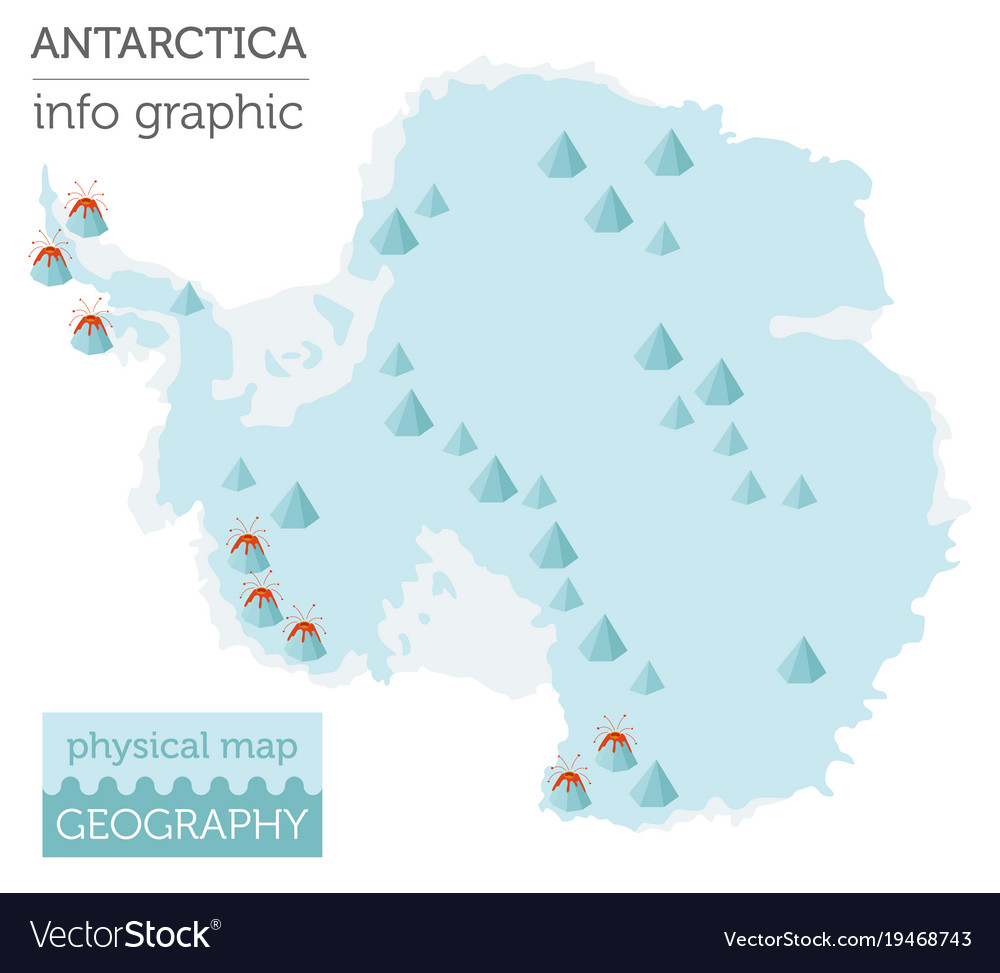 Антарктида карта вектор