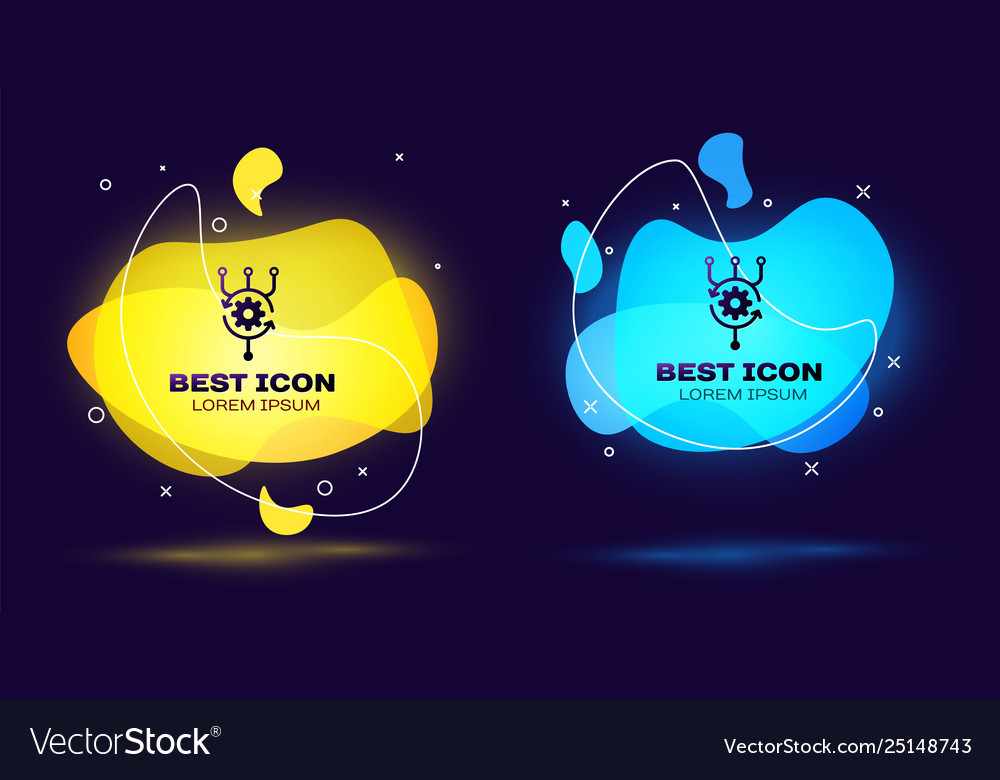 Black algorithm icon isolated symbol vector image Black algorithm icon isolated symbol