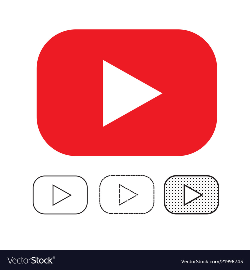 Button video player icon