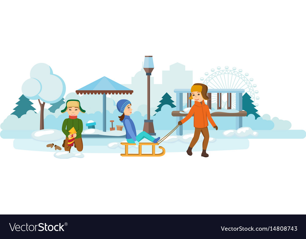 Children play in playground setup firework rocket