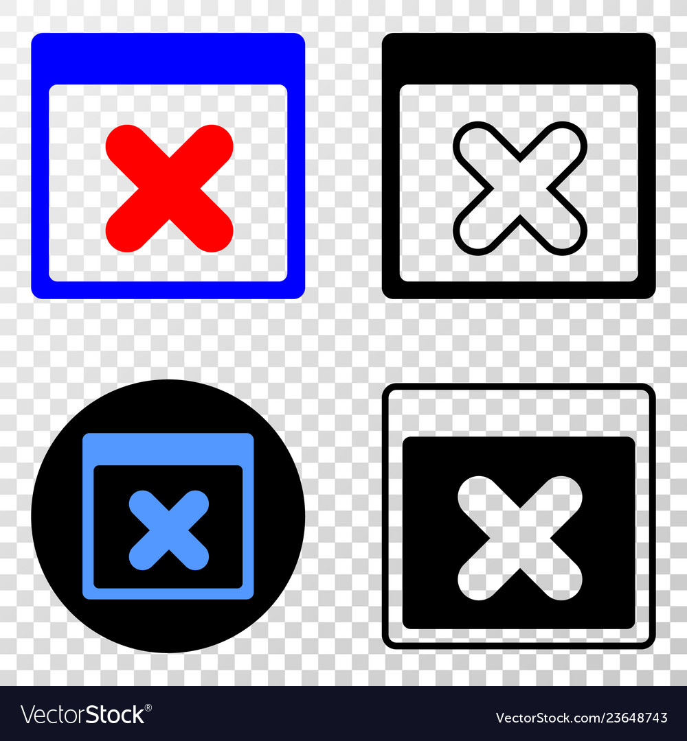 Close application window eps icon