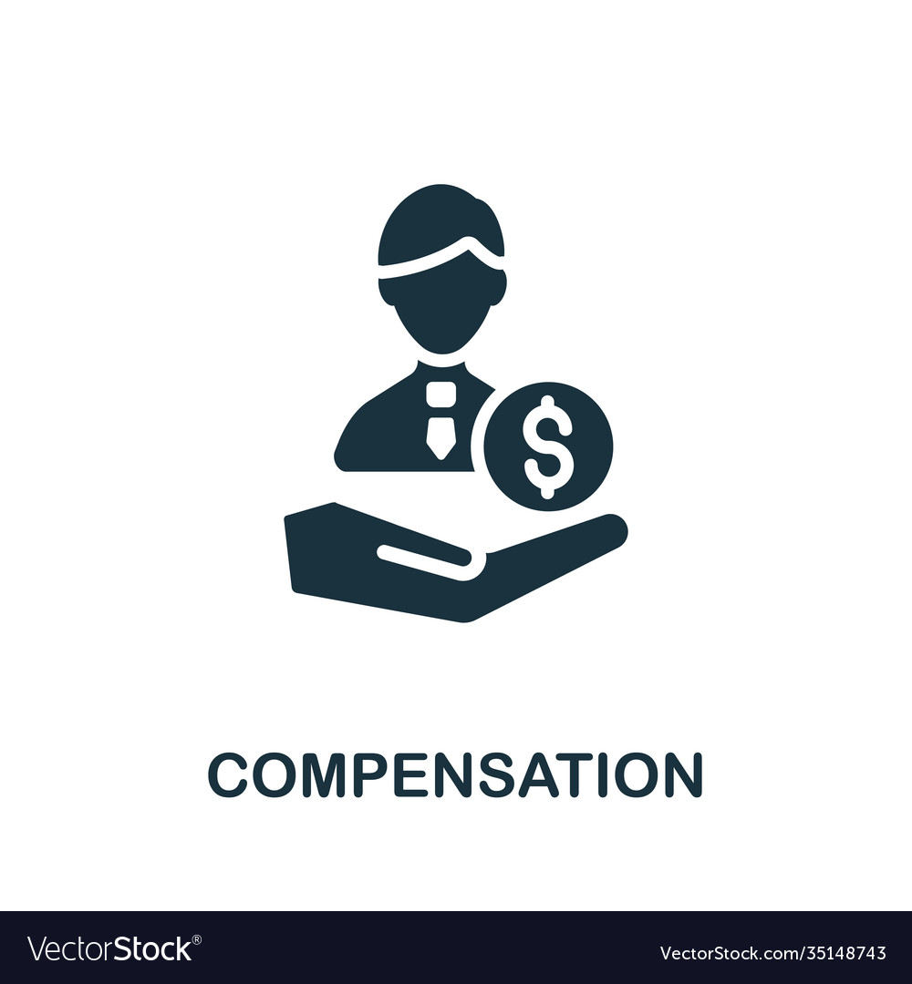 Compensation icon simple element from crisis