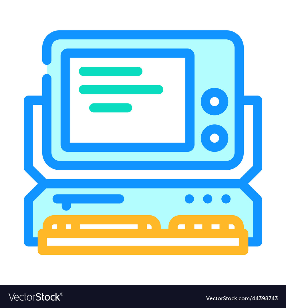 Computer pc retro gadget color icon