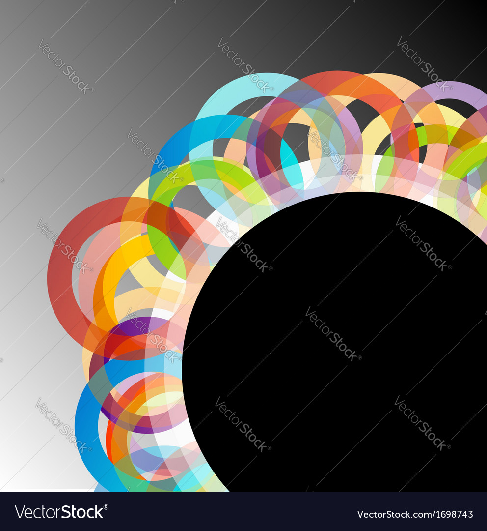 Design element with colorful rings
