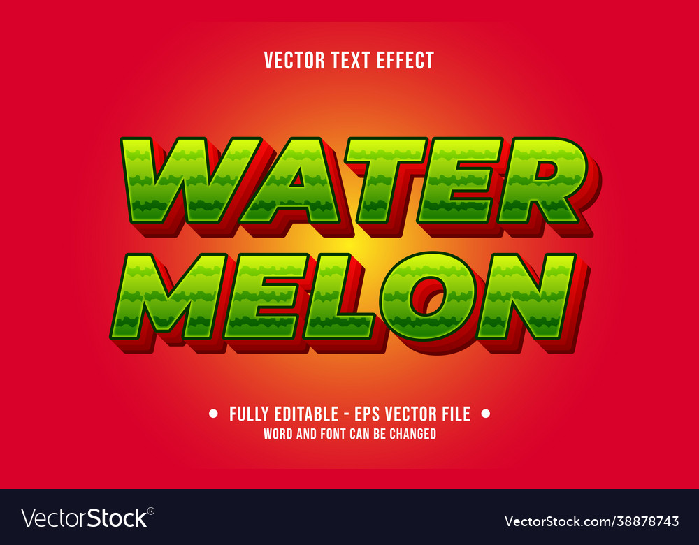 Editable text effect gradient green and red fresh vector image Editable text effect gradient green and red fresh