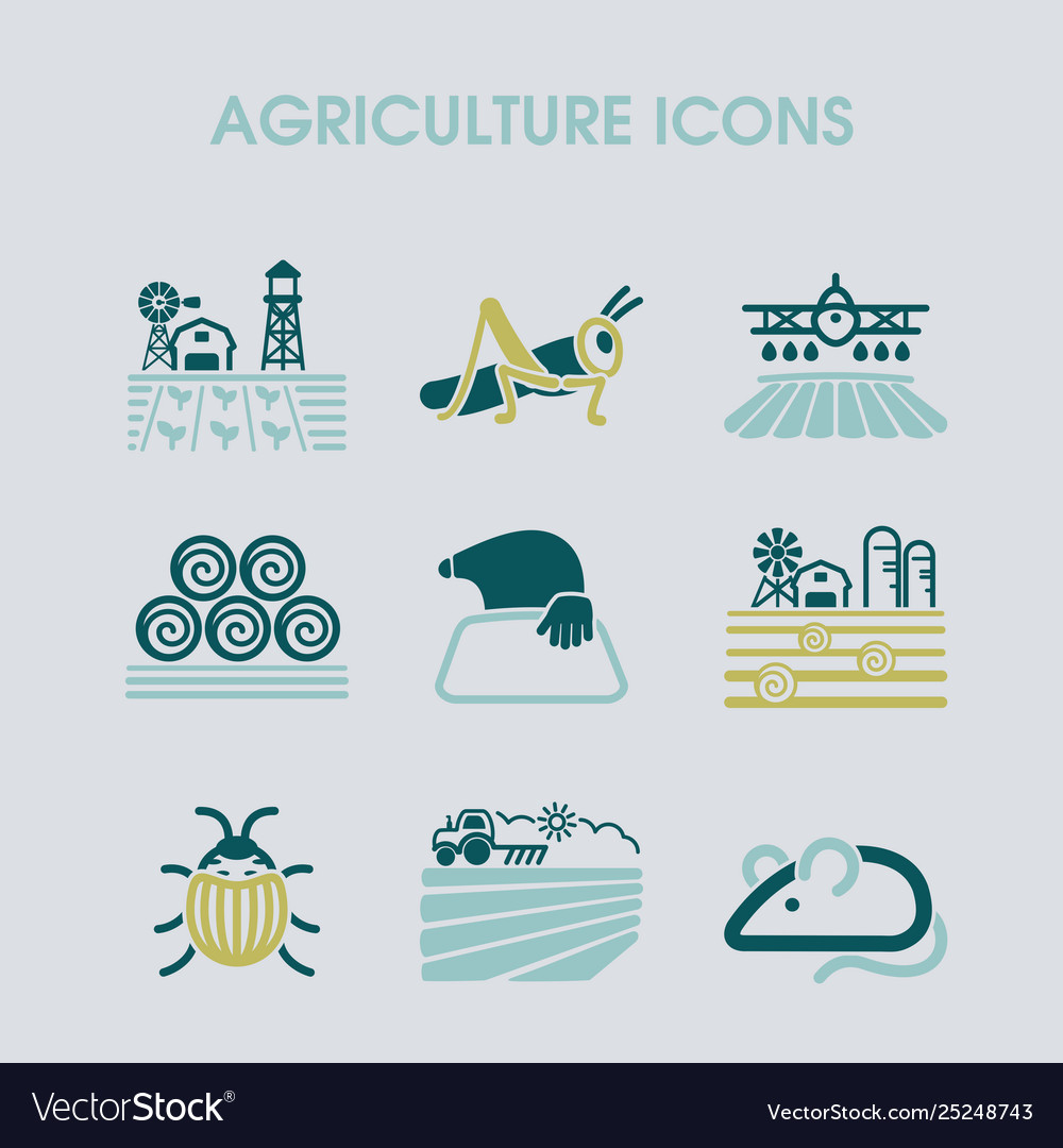 Farm field icon agriculture sign