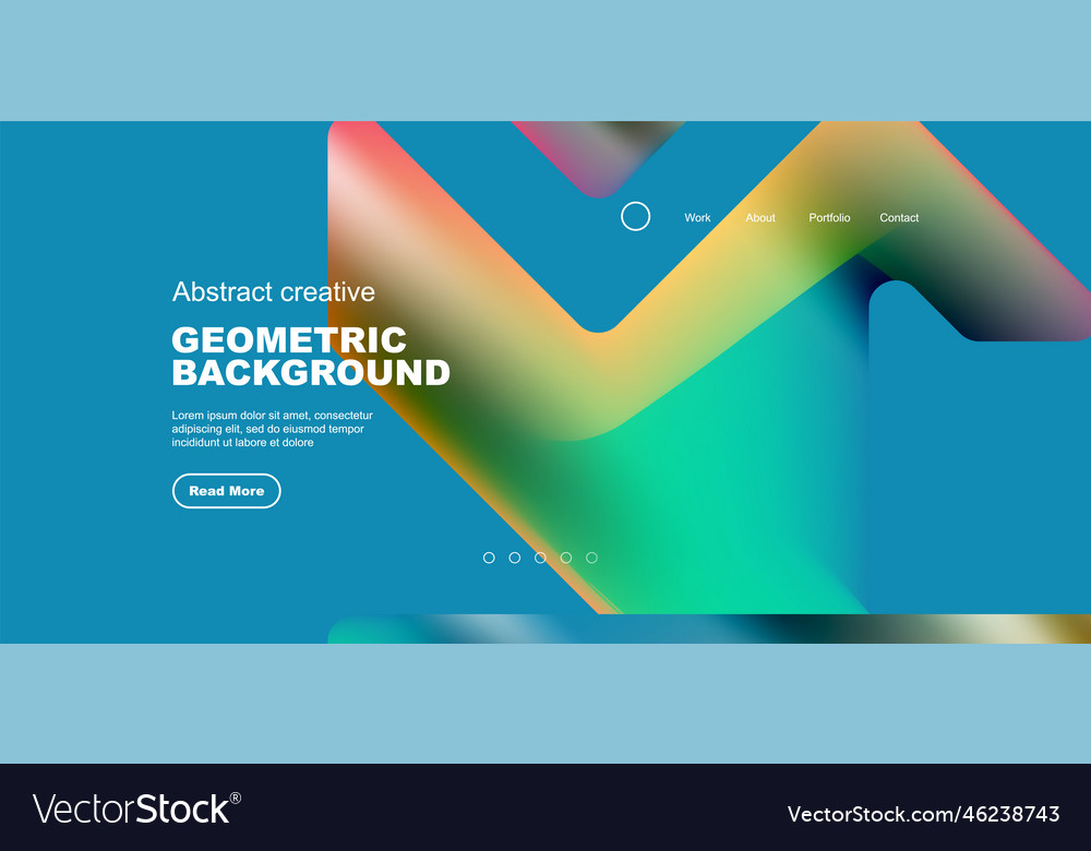 Fluid gradient triangles landing page background Vector Image Fluid gradient triangles landing page background