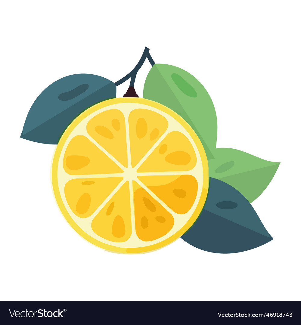 Fresh citrus fruit slice ripe and juicy Royalty Free Vector