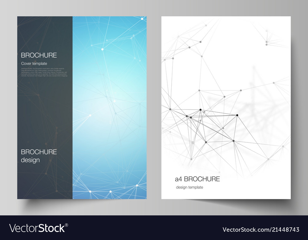 Layout of a4 format cover mockups Royalty Free Vector Image