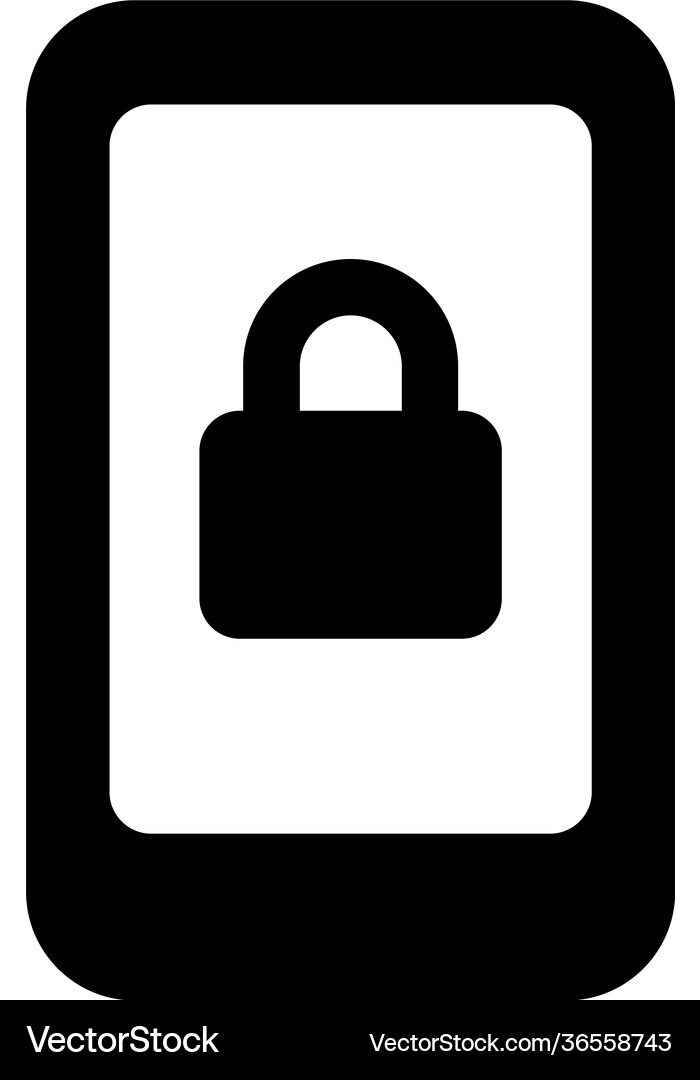 Locked mobile Royalty Free Vector Image - VectorStock